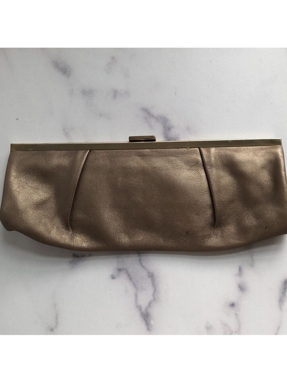 Ann Taylor Genuine Leather Vintage Clutch Flawed